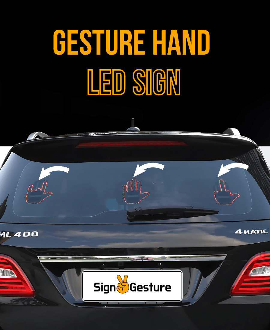 SignGesture™ LED Car Sign